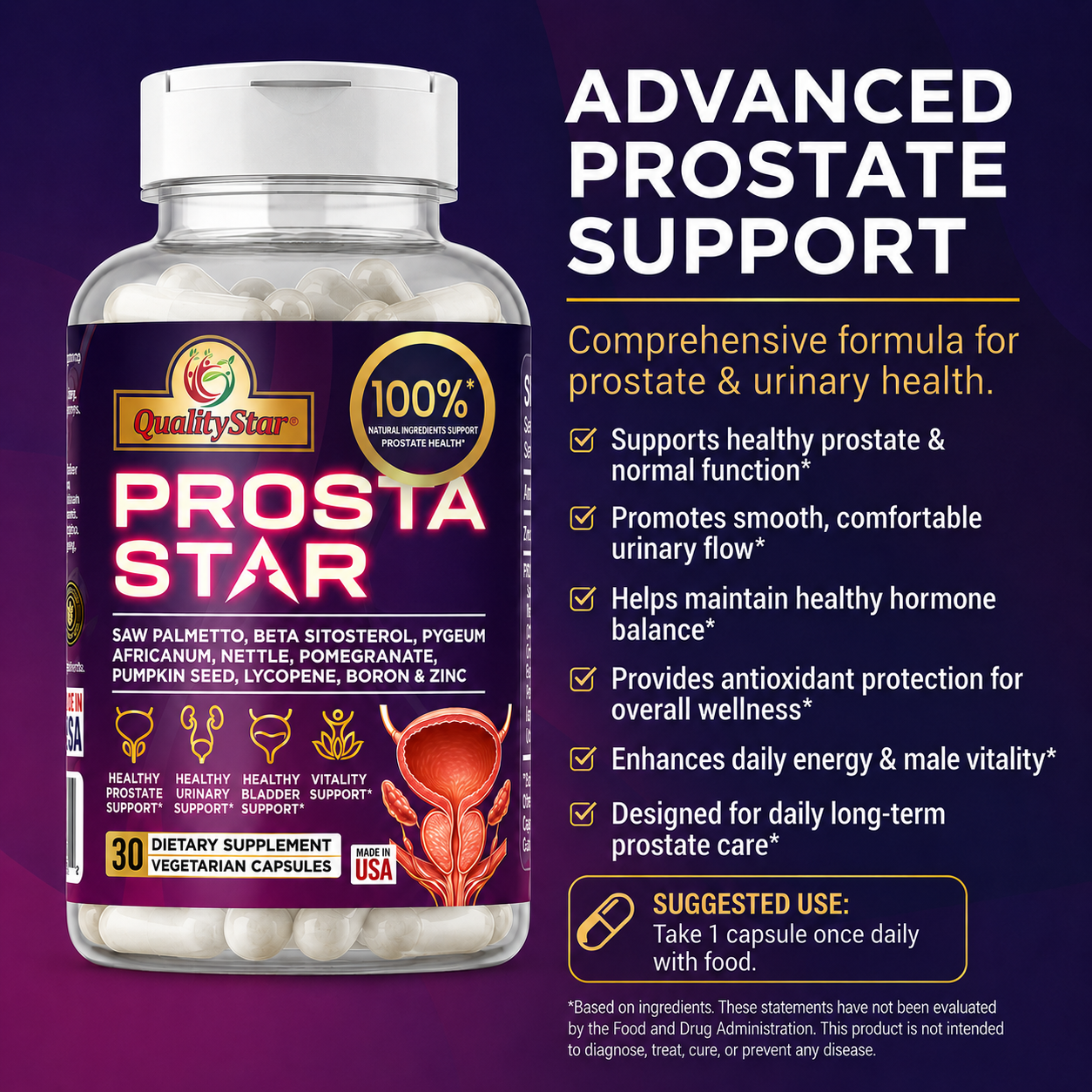 ProstaStar Advanced Blend for Daily Prostate Health & Comfort