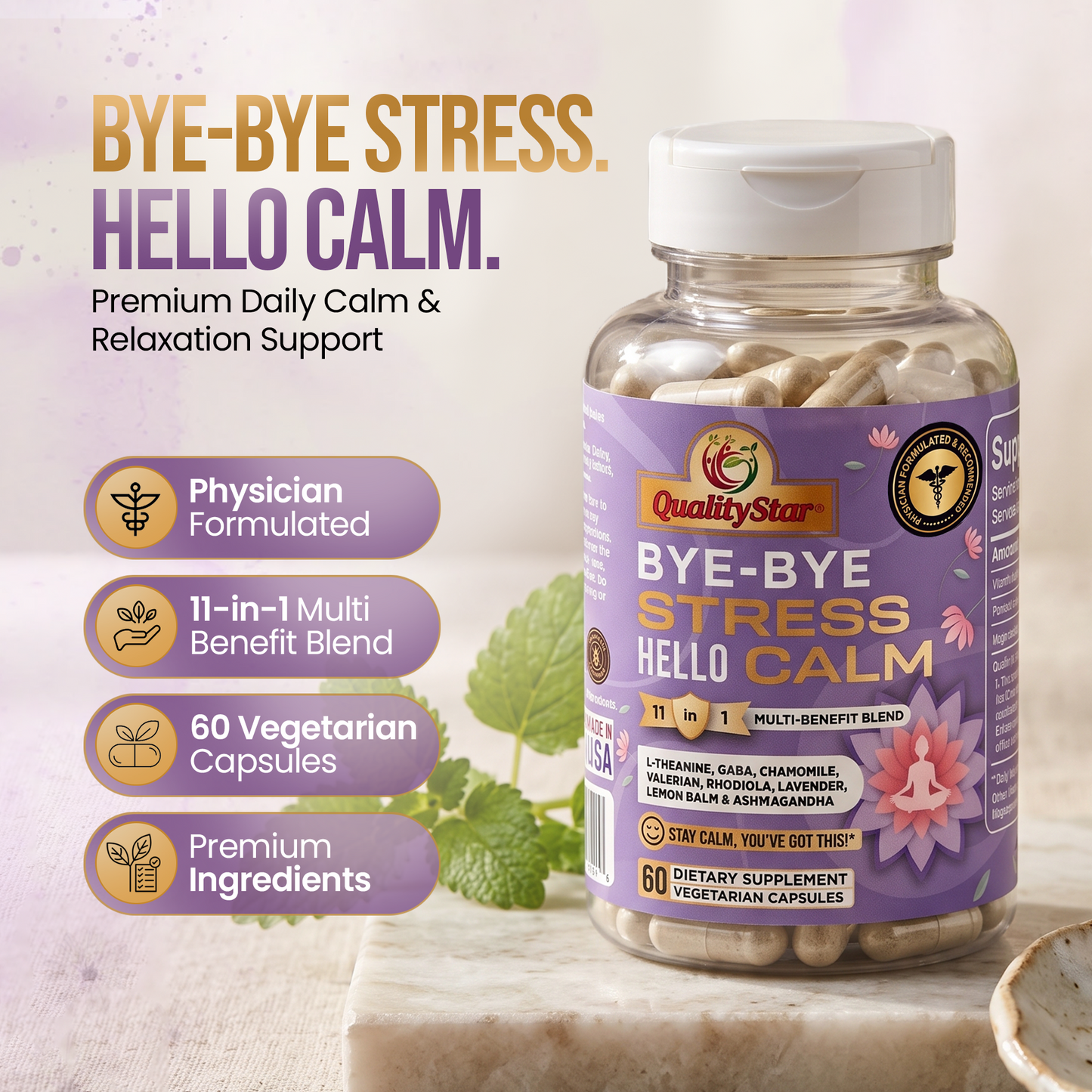 Bye Bye Stress Hello Calm